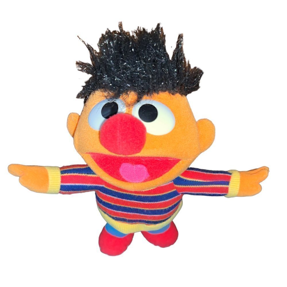 Vintage 2001 Fisher Price Sesame Street Ernie Plush 11" Stuffed Toy Kidcore EUC
